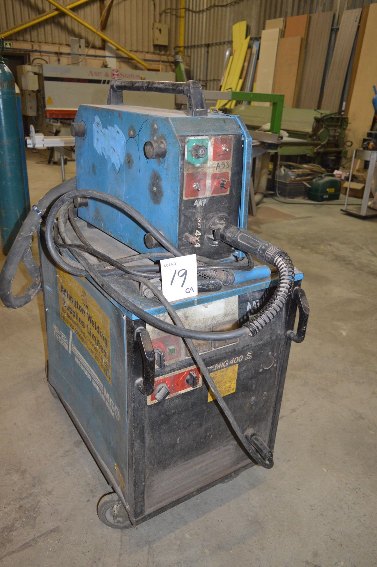 Messer Griesheim 400 amp mig welder c/w welding torch, earth lead and regulator Type: Profi Mig - Image 5 of 6