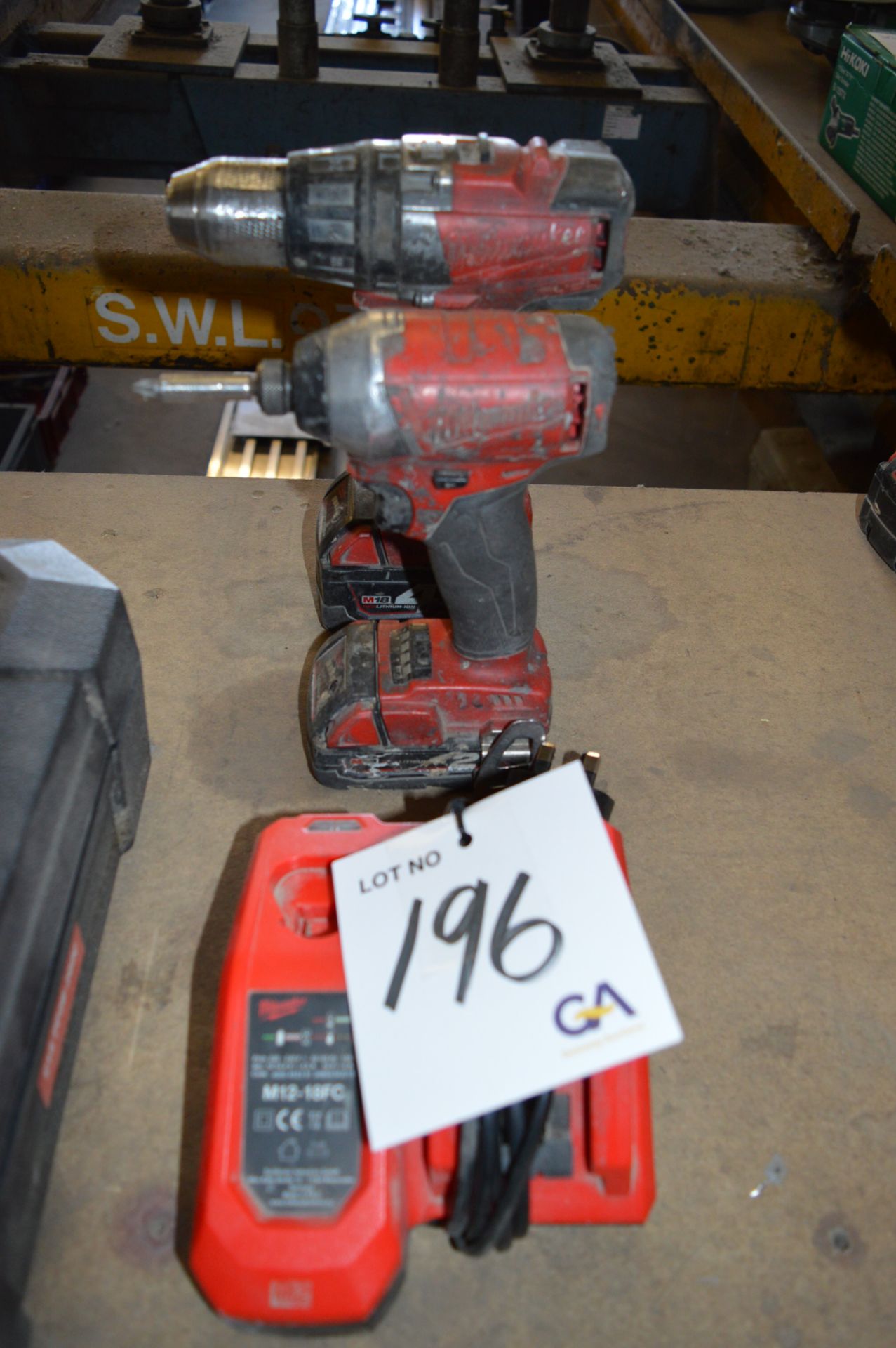 Milwaukee drill, Milwaukee screwdriver c/w charger and 2 batteries ** No VAT on hammer price but VAT - Image 2 of 2