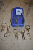 6 - various locking clamps ** No VAT on hammer price but VAT will be charged on the buyer's