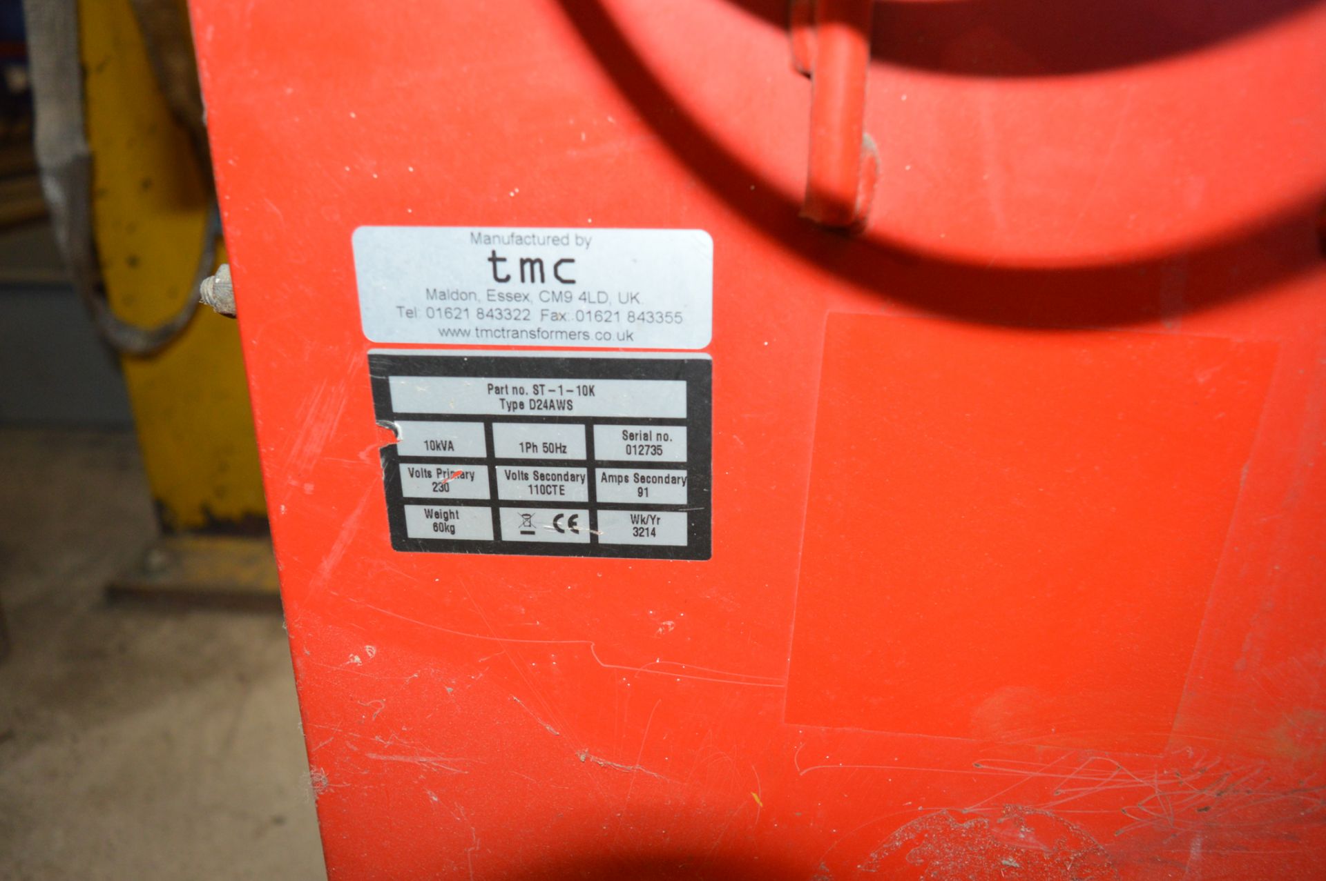 T.M.C. 10 kva site transformer Type: D24AN ** No VAT on hammer price but VAT will be charged on - Image 3 of 3