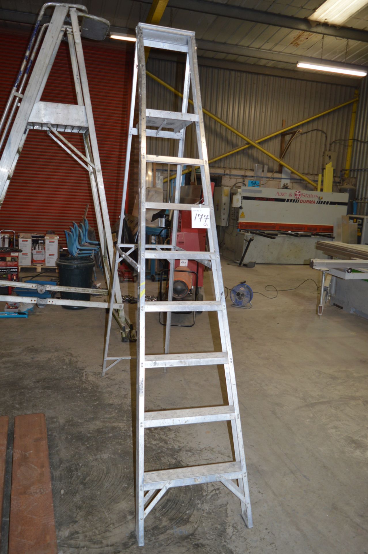 8 rise alloy step ladder ** No VAT on hammer price but VAT will be charged on the buyer's premium **