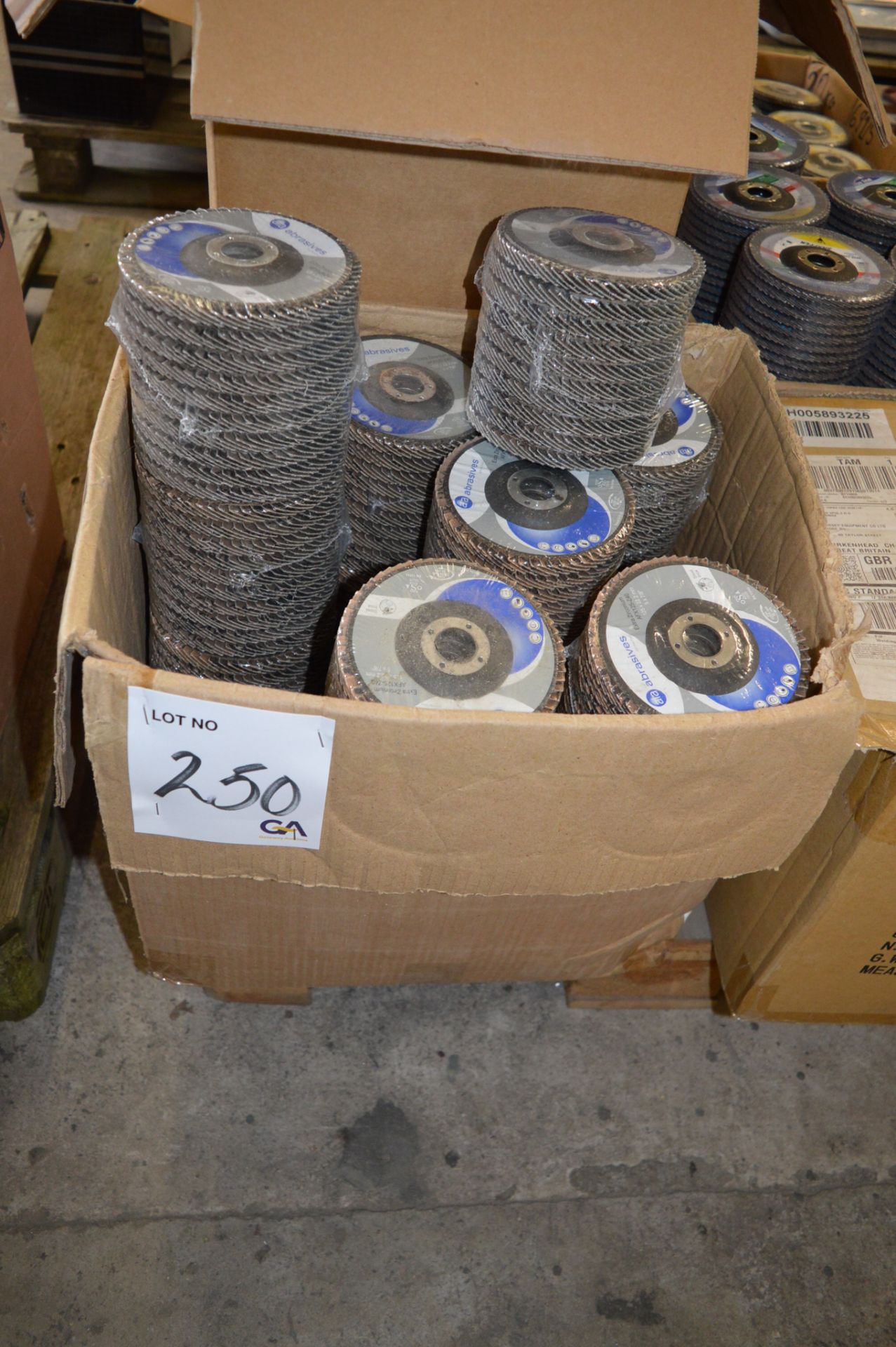 200 - ATA Abrasives 125 mm flap discs 40 grit - extra zirconium ** Packaged and unused ** ** No
