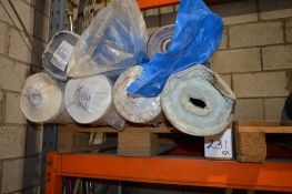 7 - rolls vinyl Various colours ** No VAT on hammer price but VAT will be charged on the buyer's