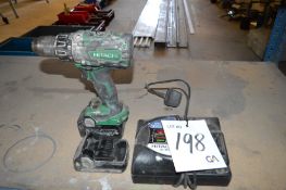 Hitachi 18v drill c/w charger and 2 batteries ** No VAT on hammer price but VAT will be charged on