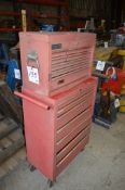 7 drawer mobile tool cabinet c/w 9 drawer top box ** No VAT on hammer price but VAT will be