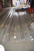 Quantity of various aluminium angles, flats, mouldings etc. ** No VAT on hammer price but VAT will