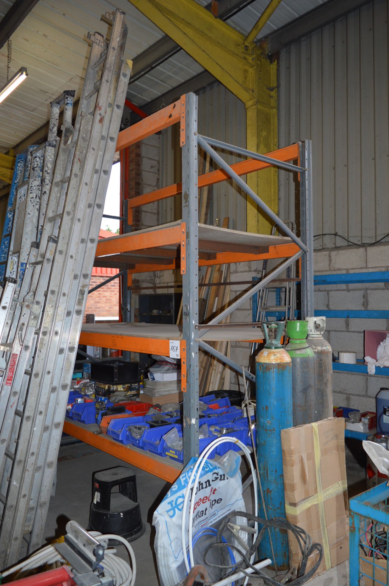 4 - bays of boltless steel pallet racking Comprising 7 uprights and 29 crossbeams ** No VAT on - Image 2 of 3