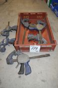 6 - Irwin quick grip bar clamps ** No VAT on hammer price but VAT will be charged on the buyer's