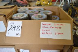 210 - Garryson 125 mm flap disks 40 grit - zirconium ** Packaged and unused ** ** No VAT on hammer