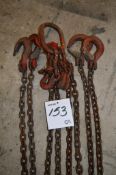 Sika 4 leg lifting chain c/w shorteners ** No VAT on hammer price but VAT will be charged on the