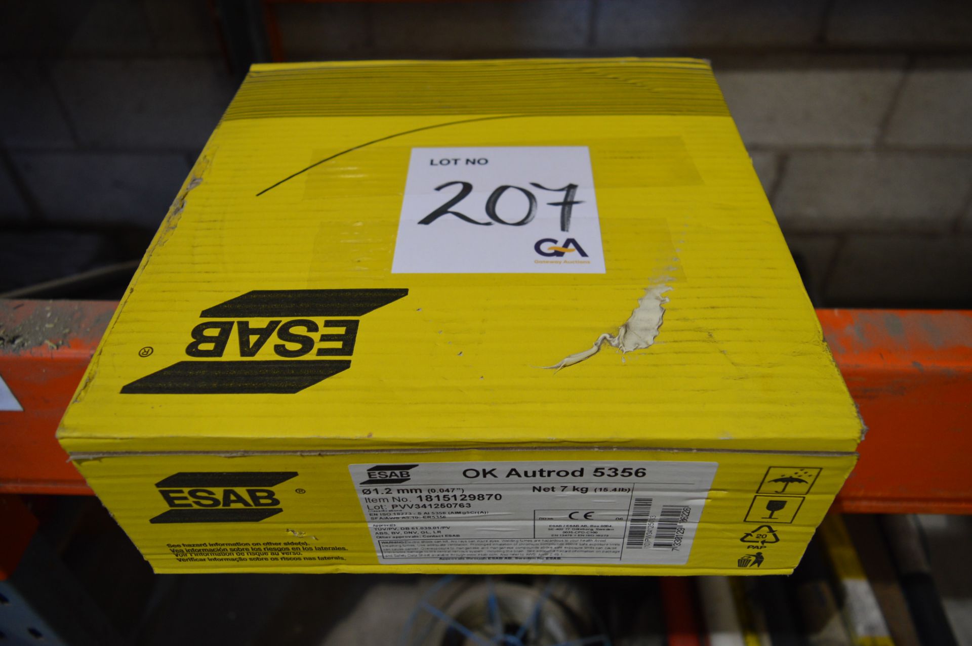 Roll of ESAB aluminium welding wire 1.2 mm, 7 kg ** Boxed and unused ** ** No VAT on hammer price