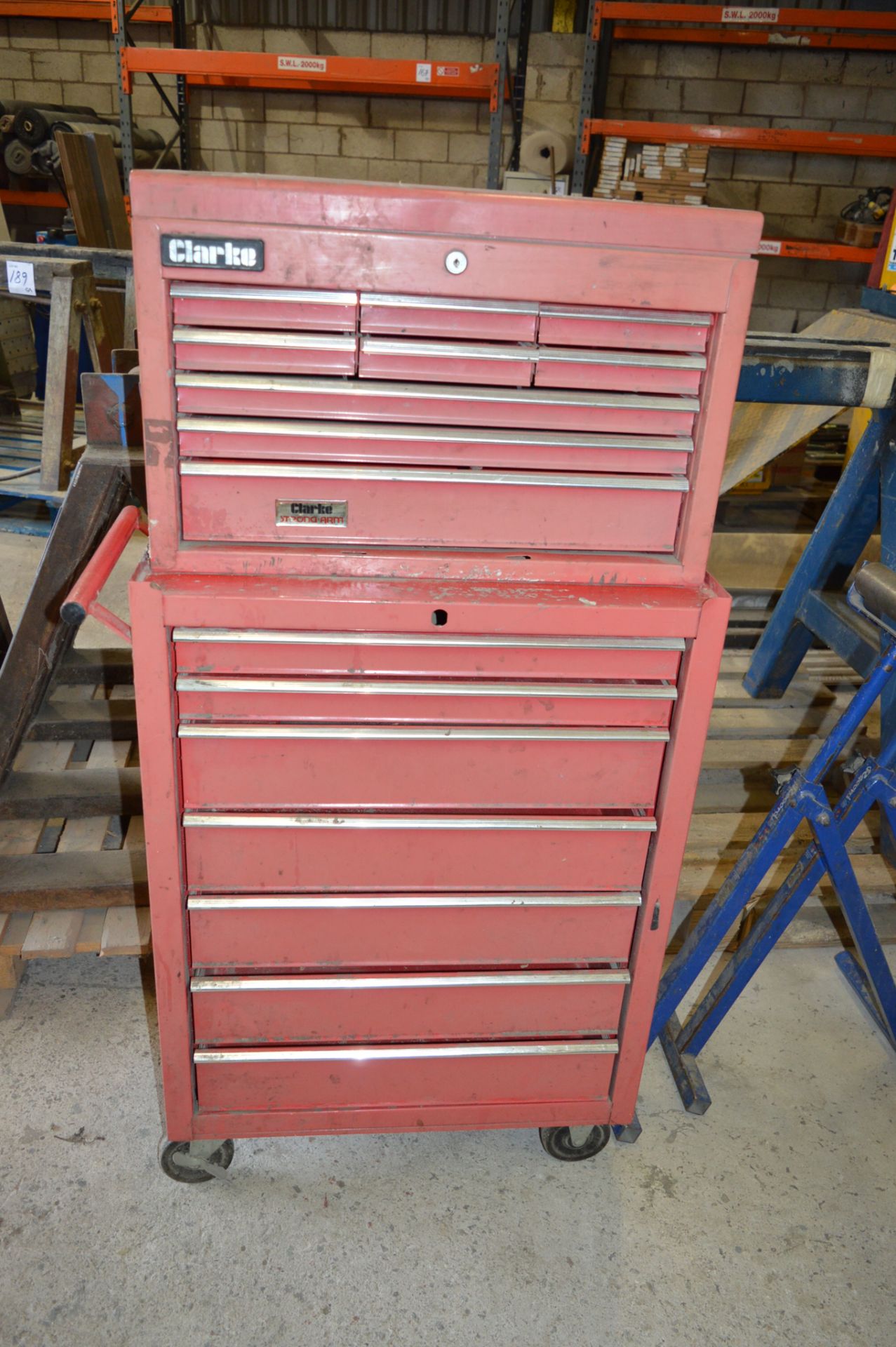 7 drawer mobile tool cabinet c/w 9 drawer top box ** No VAT on hammer price but VAT will be - Image 2 of 2