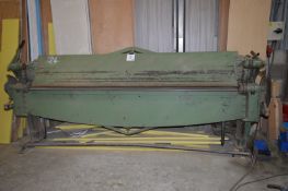 Hydraulic folder Capacity: 8ft ** No VAT on hammer price but VAT will be charged on the buyer's