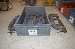 10 - various G clamps ** No VAT on hammer price but VAT will be charged on the buyer's premium **