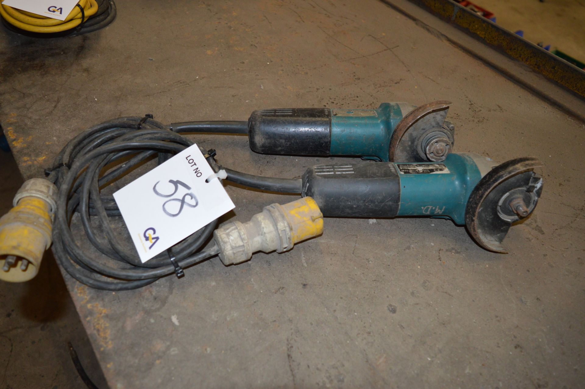 2 - Makita 110v 105mm disc grinders ** No VAT on hammer price but VAT will be charged on the buyer's - Image 2 of 2