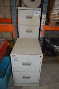 3 - 4 drawer filing cabinets and 1 - 2 drawer filing cabinet ** No VAT on hammer price but VAT