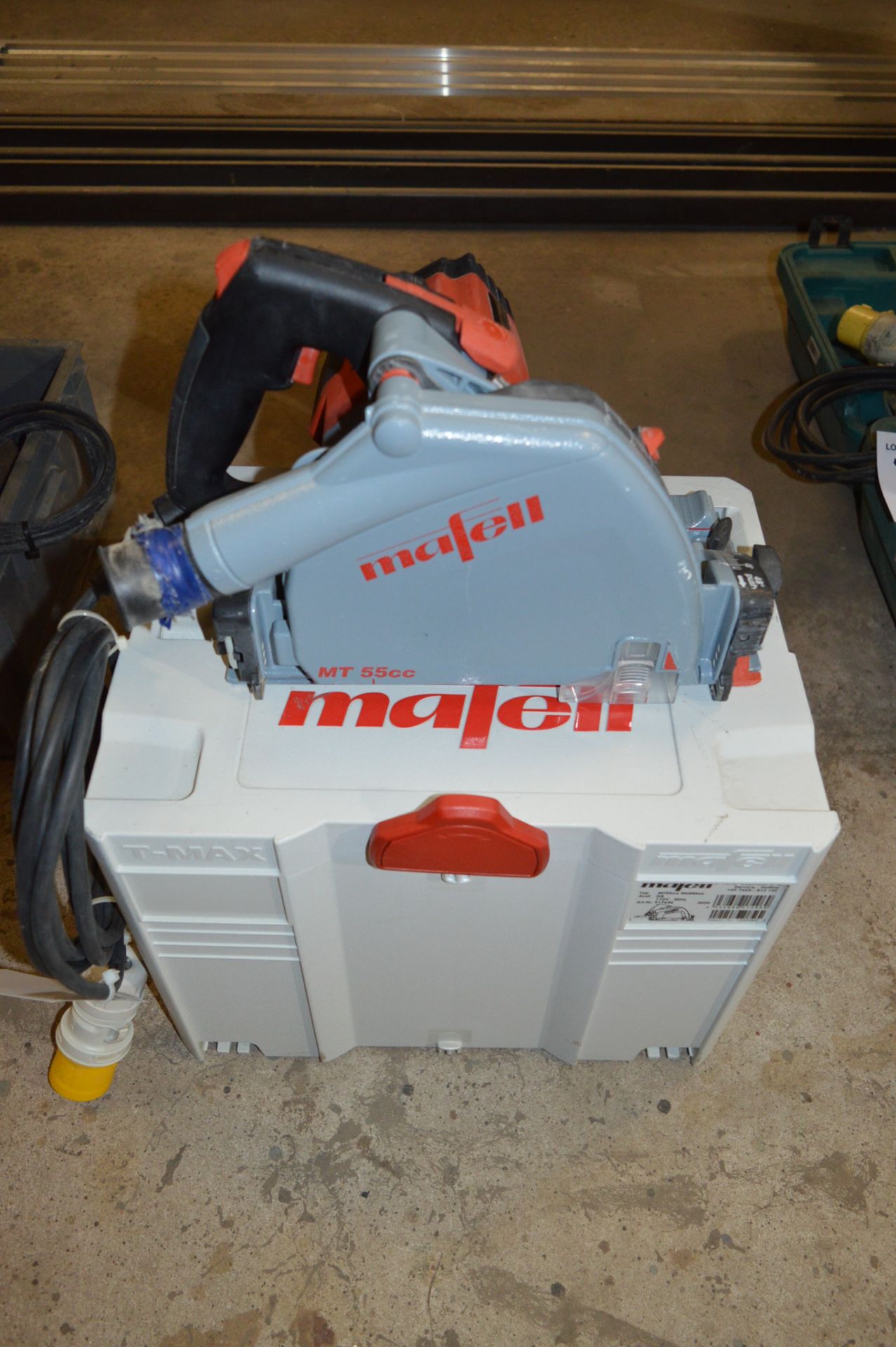 Mafell 110v plunge-cut saw Model: MT 55 CC c/w carry case and 2 F160 guide rails ** No VAT on hammer - Image 2 of 4