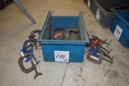 15 - various G clamps ** No VAT on hammer price but VAT will be charged on the buyer's premium **