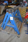 2 - heavy duty steel trestles Approx. 800 mm high ** No VAT on hammer price but VAT will be