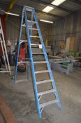 10 rise fibreglass step ladder ** No VAT on hammer price but VAT will be charged on the buyer's