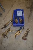 6 - various locking clamps ** No VAT on hammer price but VAT will be charged on the buyer's