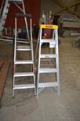 2 - alloy step ladders ** No VAT on hammer price but VAT will be charged on the buyer's premium **