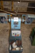 Viceroy 440v pedestal double ended polishing machine c/w quantity of mops and compound ** No VAT