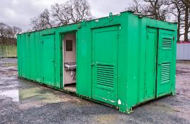 24 ft x 9 ft steel anti vandal welfare site unit Comprising of: canteen area, toilet & generator