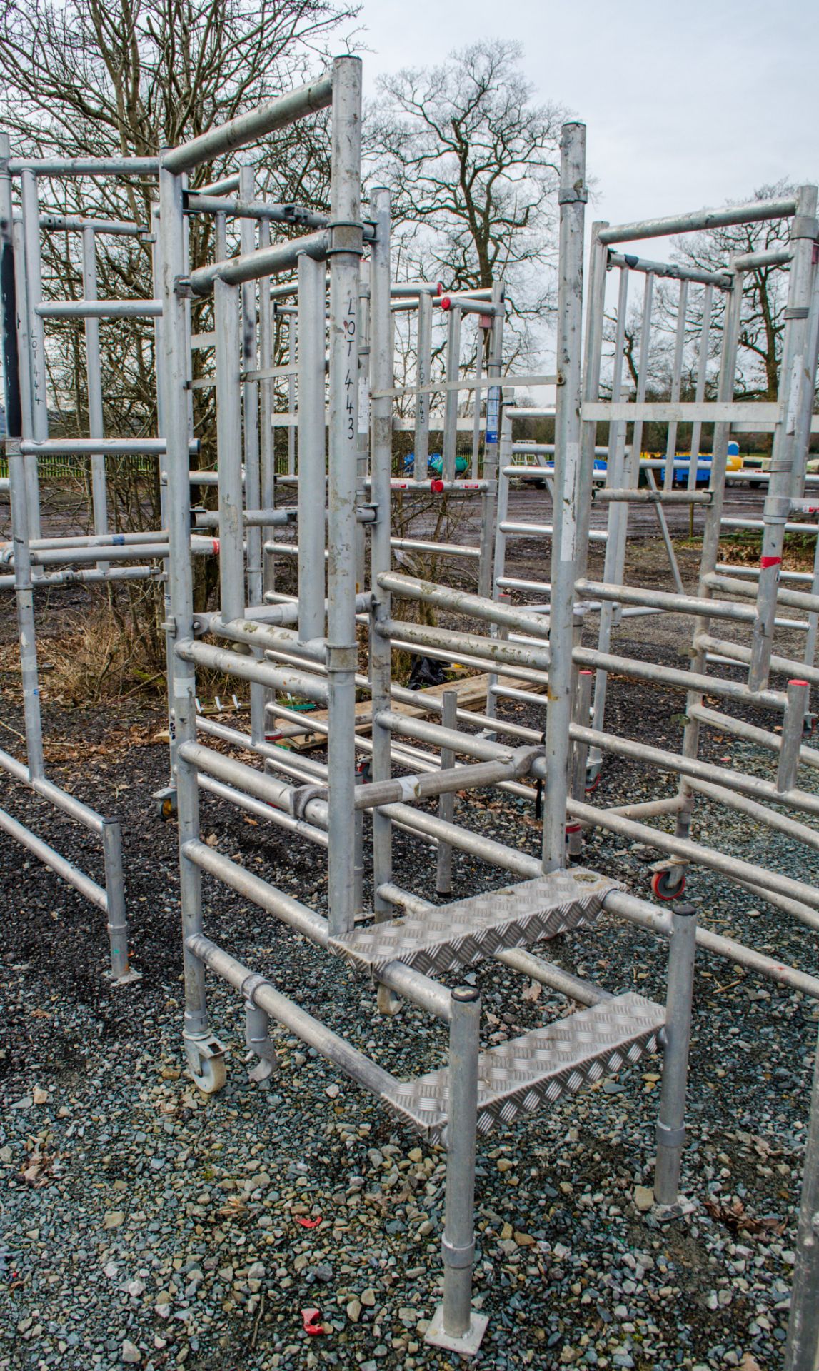 Aluminium scaffold tower as photographed