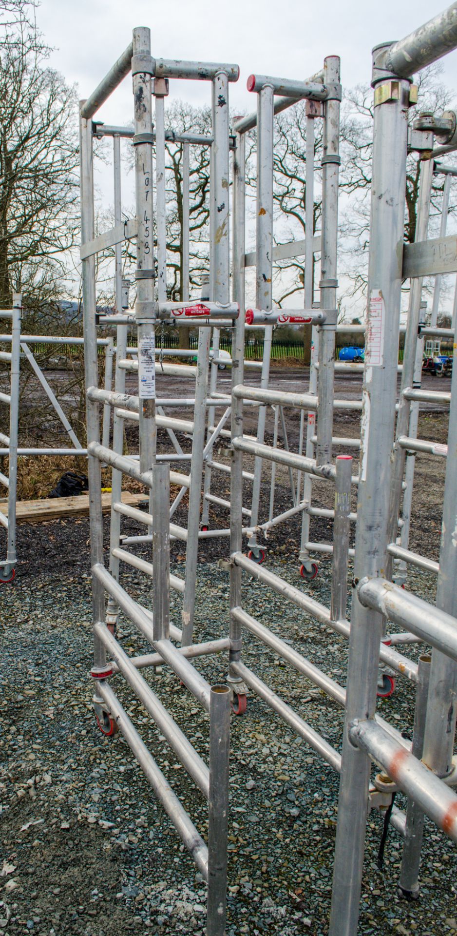 Aluminium scaffold tower as photographed