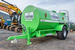 Cross Plant 9000 litre site tow mobile bunded fuel bowser Year: 2022 S/N: 3862 c/w petrol driven