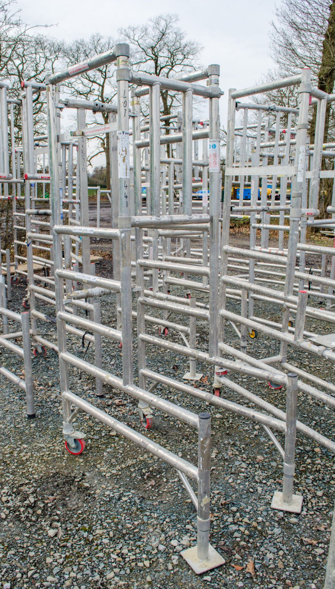 Aluminium scaffold tower as photographed