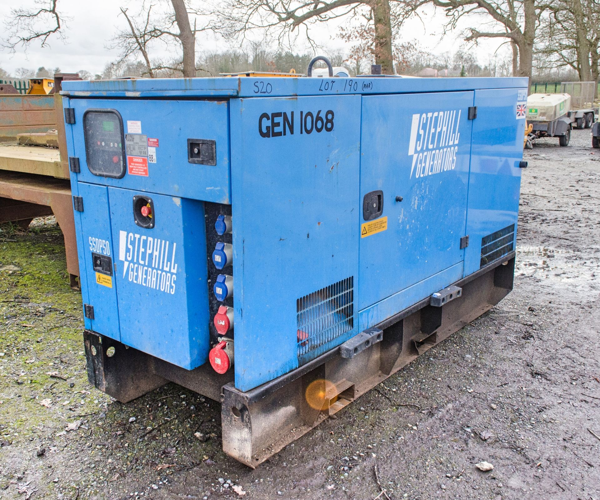 Stephill SSDP50 50 kva diesel driven generator Year: 2016 S/N: 603220 Recorded Hours: 8410 GEN1068