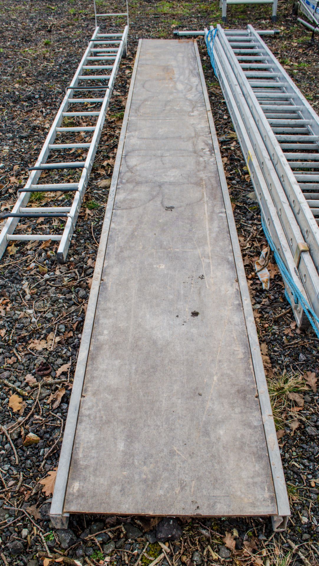 Aluminium staging board approx. 18ft long STA987
