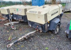 Doosan 7/41 diesel driven fast tow mobile air compressor Year: 2013 S/N: 431966 Recorded Hours: 1871