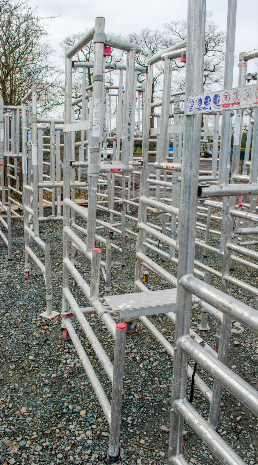 Aluminium scaffold tower as photographed