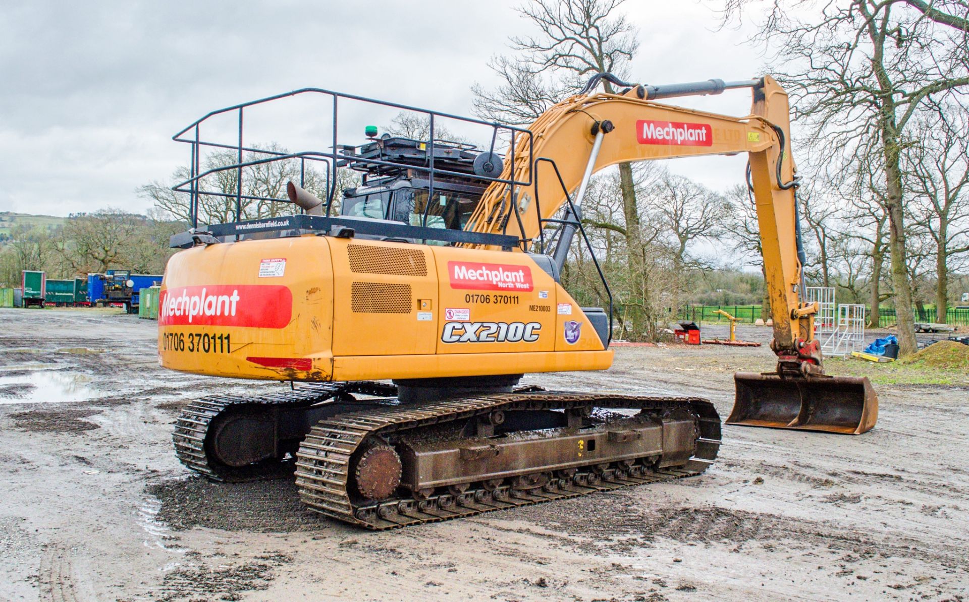 Case CX210C 21 tonne steel tracked excavator Year: 2014 S/N: 6H1339 Recorded Hours: 9197 piped, - Image 3 of 27