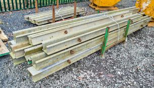 Steel stillage of aluminium trench support beams