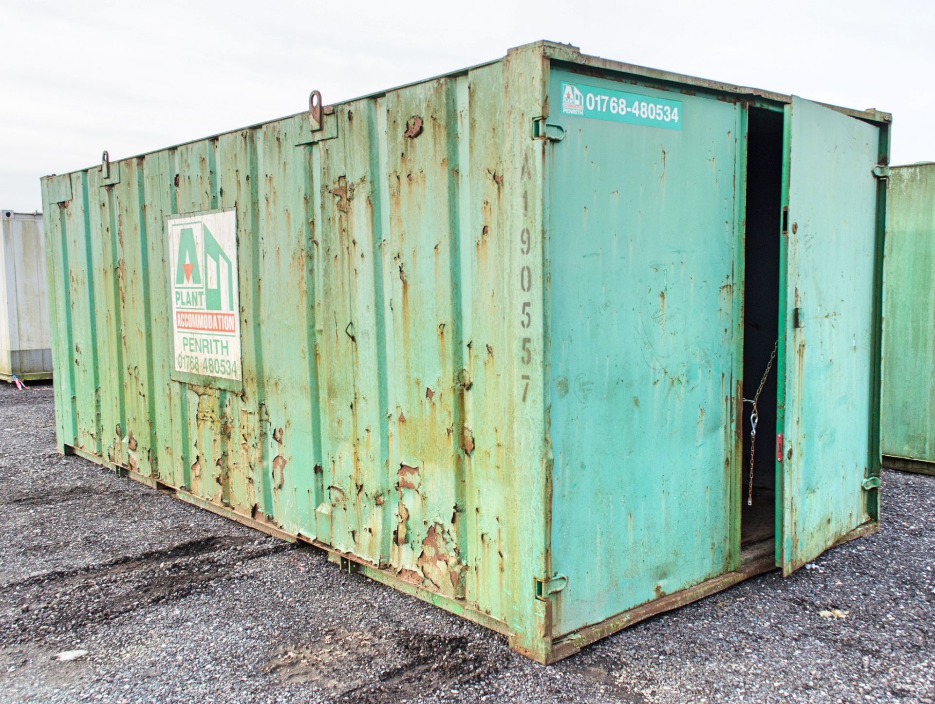 21 ft x 9 ft steel store site unit c/w keys A190557 - Image 2 of 5