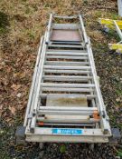 Zarges extending aluminium step ladder