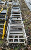 Tubesca extending aluminium step ladder A857143