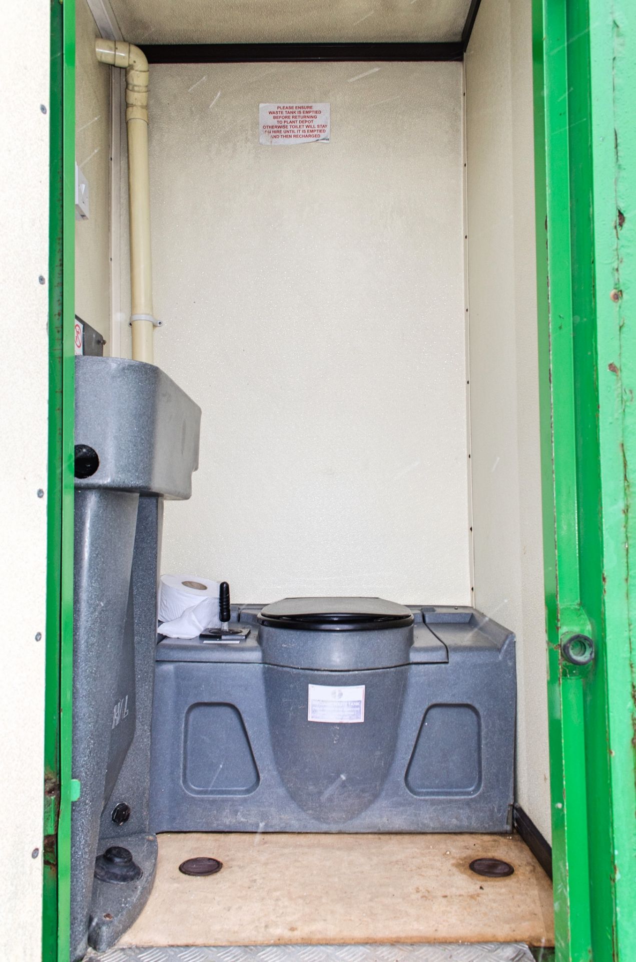 12 ft x 8 ft steel anti vandal mobile welfare unit Comprising of: canteen area, toilet & generator - Image 8 of 10