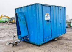 12 ft x 8 ft steel anti vandal mobile welfare unit Comprising of: canteen area, toilet & generator