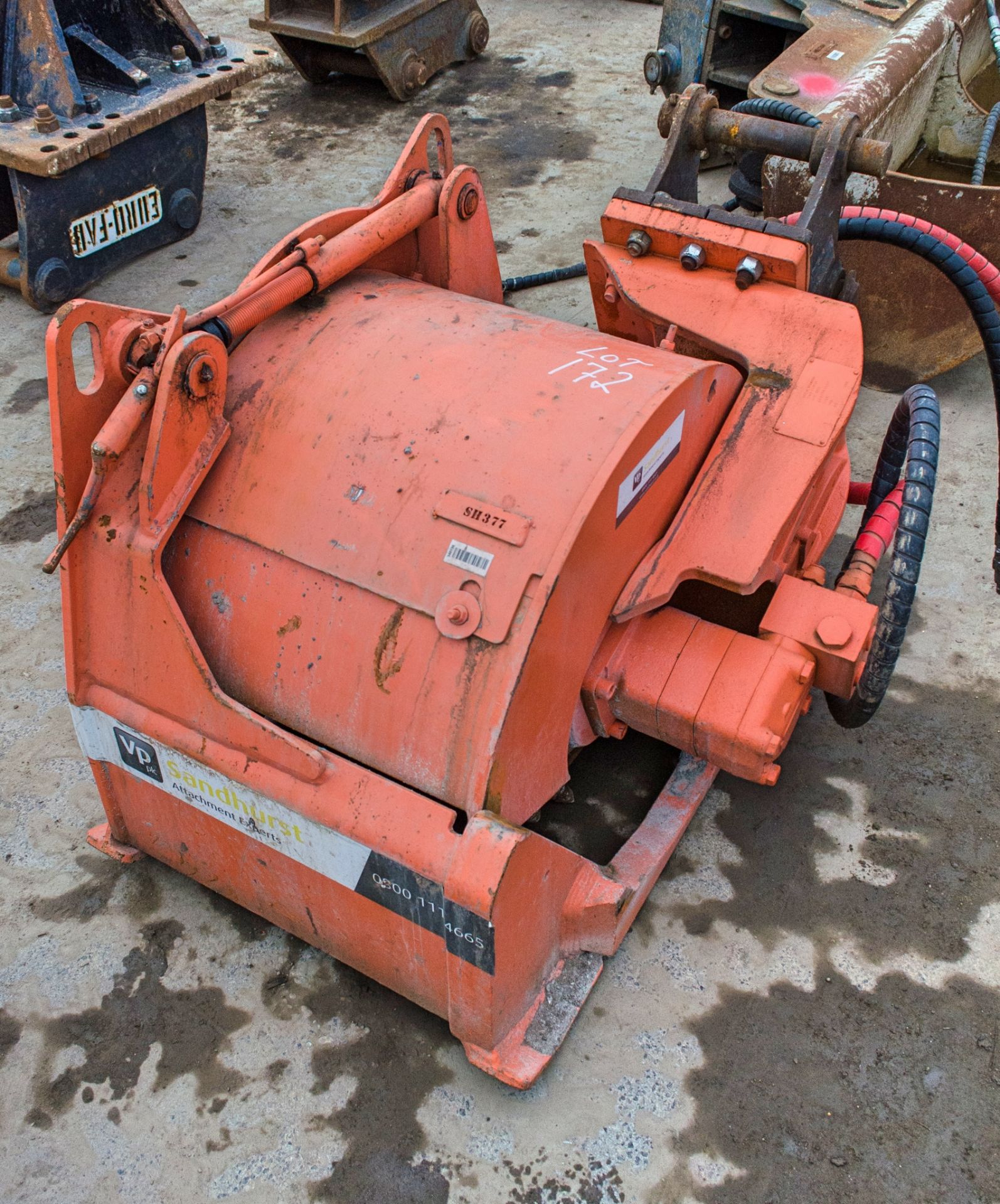 65cm hydraulic patch planer attachment for 4-10 tonne excavator c/w headstock Pin diameter: 45mm Pin