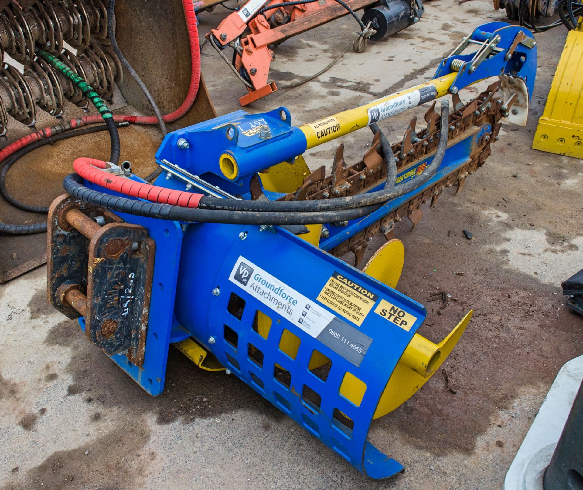 Auger Torque 1200 hydraulic trencher c/w headstock Pin diameter: 50mm Pin centres: 250mm Pin - Image 2 of 3