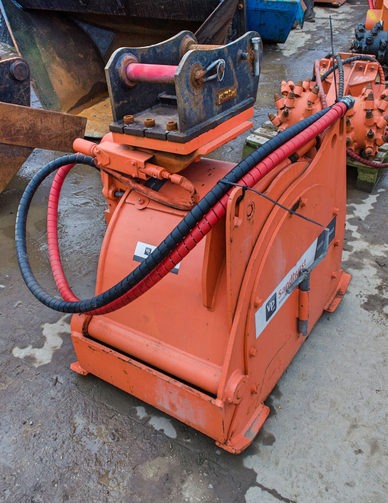 65cm hydraulic patch planer attachment for 4-10 tonne excavator c/w headstock Pin diameter: 50mm Pin
