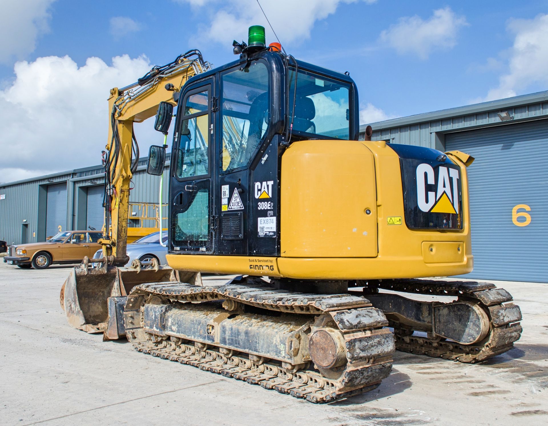 Caterpillar 308E2 CR 8 tonne steel tracked (with rubber pads) excavator Year: 2018 S/N: FJX12036 - Image 4 of 27