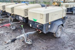 Doosan 7/41 diesel driven fast tow mobile air compressor Year: 2013 S/N: 431975 Recorded Hours: 1369