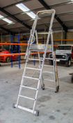 Sherpascopic 7 tread aluminium step ladder ** No VAT on hammer but VAT will be charged on buyer's