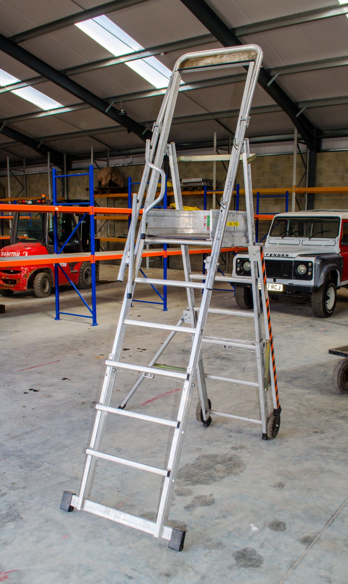 Sherpascopic 7 tread aluminium step ladder ** No VAT on hammer but VAT will be charged on buyer's